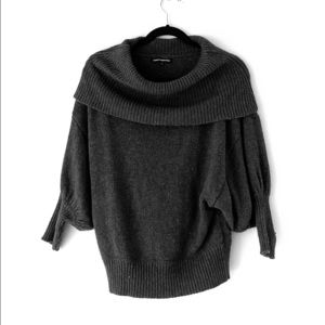 Gray Cowl Neck Sweater